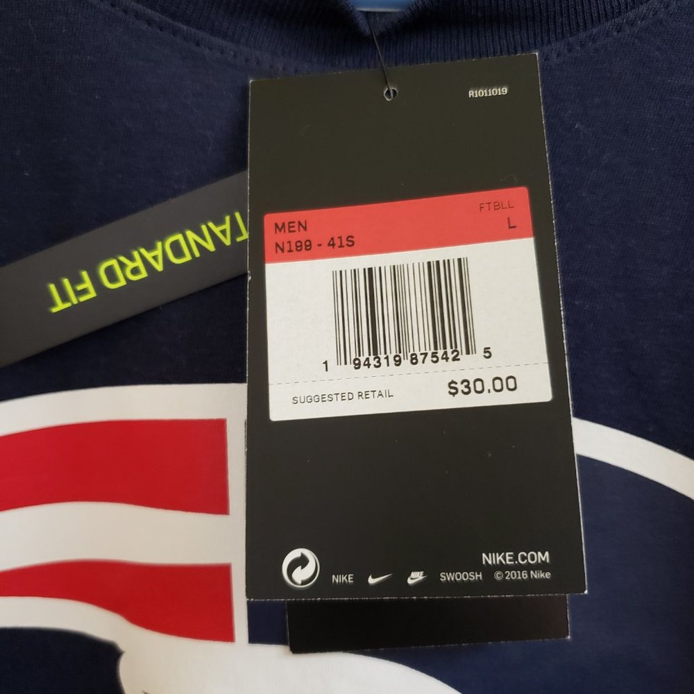 NWT Nike Patriots tee shirt large - Picture 2 of 3